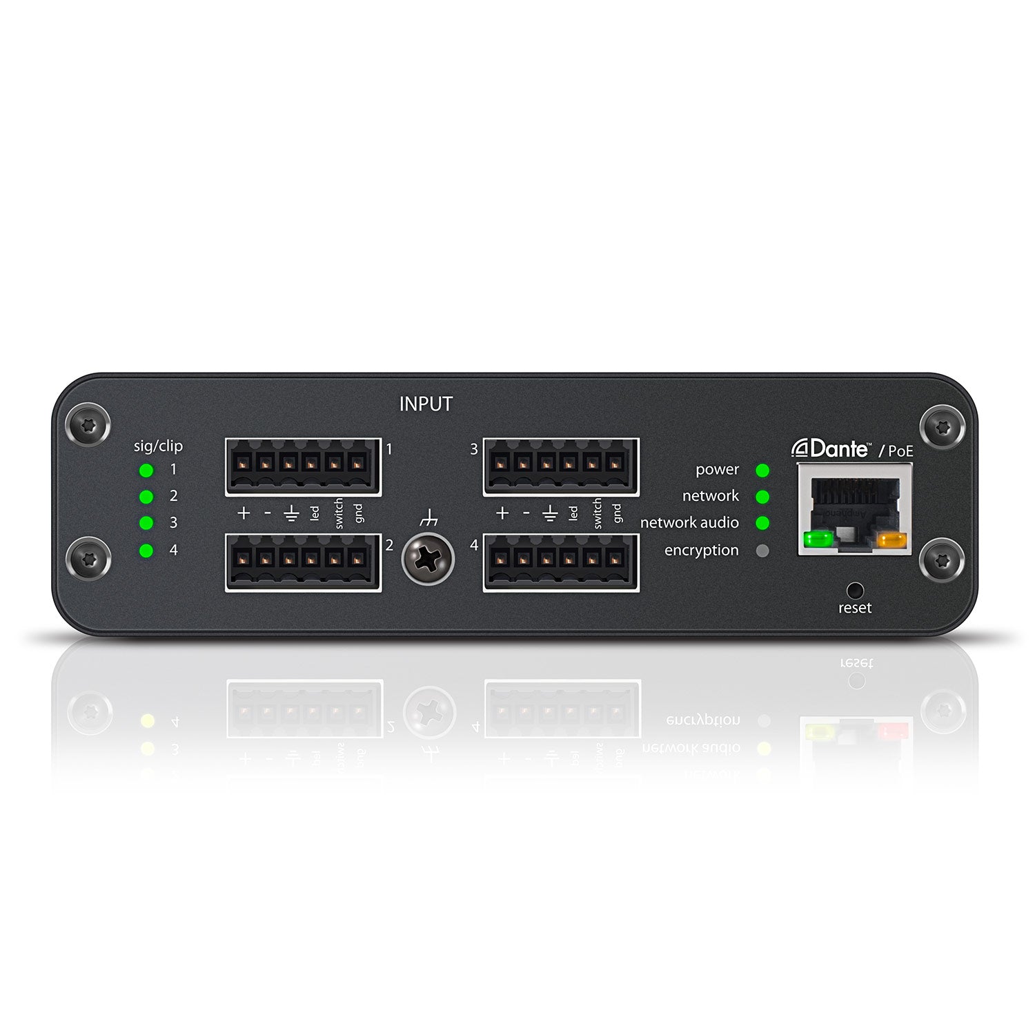 Shure ANI4IN-BLOCK Audio Network Interface (Block Terminal to Dante with Logic)