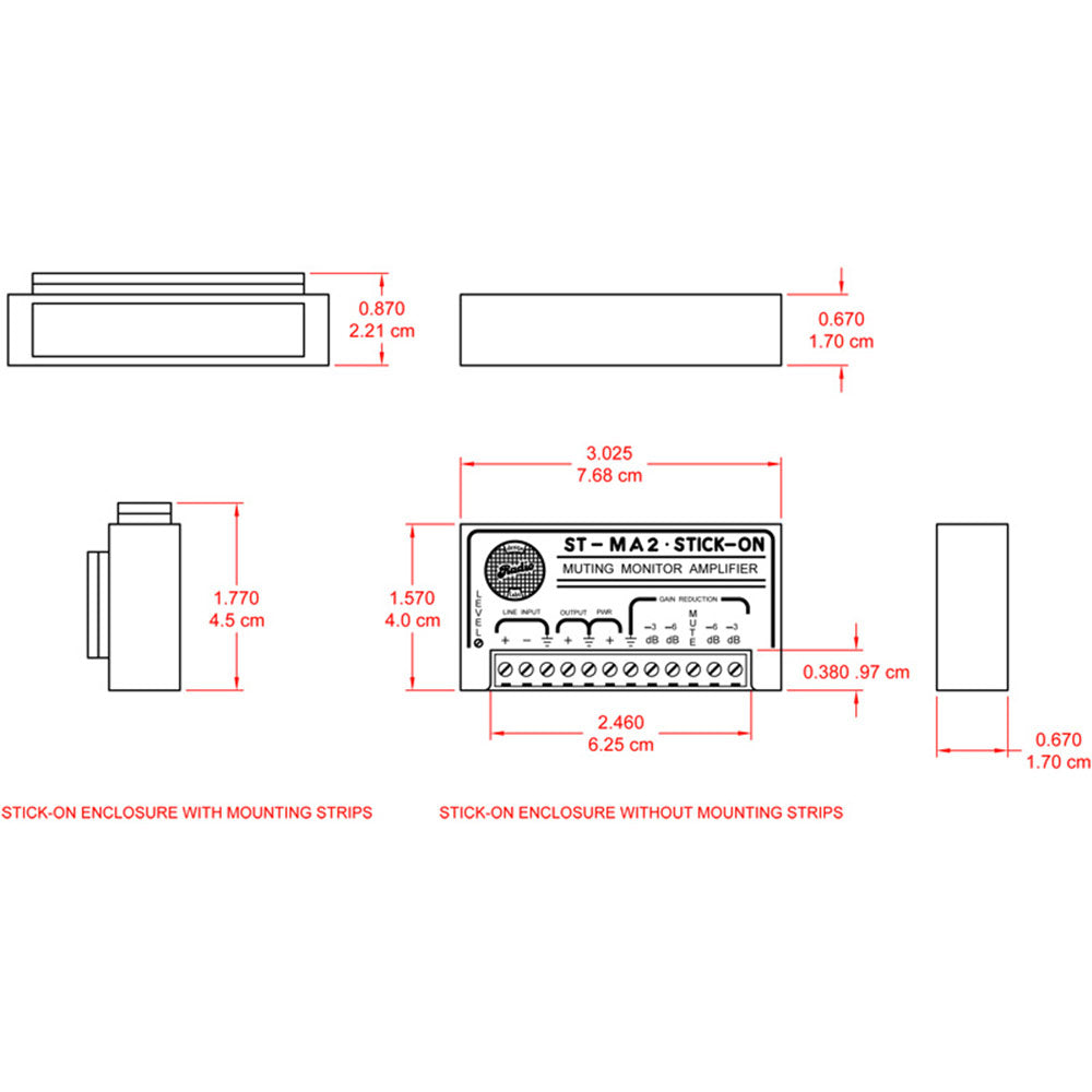RDL ST-MA2 Muting Monitor Amplifier Paging System