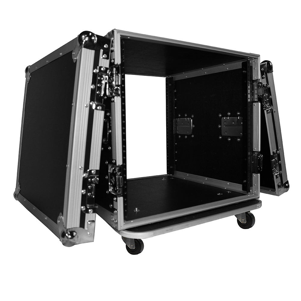 ProX T-10RSS - 10U Vertical Rack, 4" Blue Casters