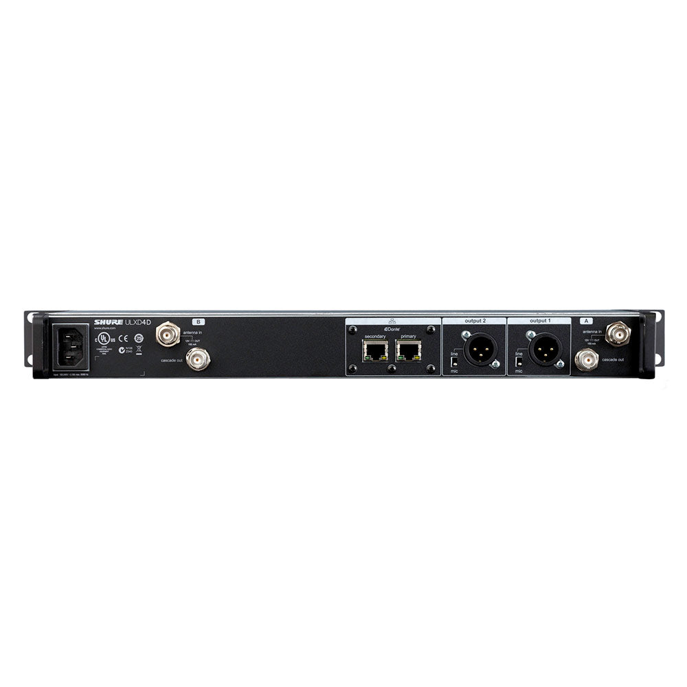 Shure ULXD4D Dual Wireless Receiver (V50 Band - 174-216 MHz)