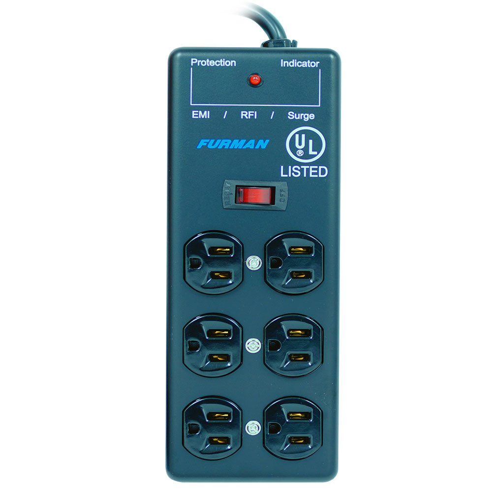 Furman SS-6B - 6 Outlet 2x3 Metal Chassis Surge Suppressor Strip