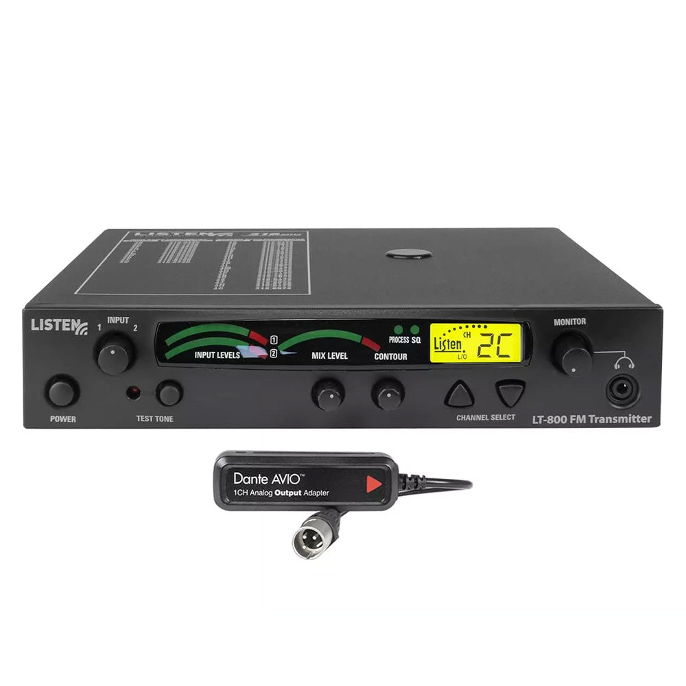 Listen Technologies LT-800-216-01-D - Stationary RF Transmitter (216 MHz with Dante)