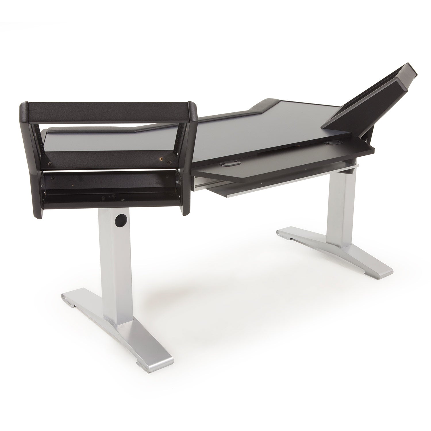 Argosy HALO-H-B-S Halo Desk W/Black End Panels And Silver Legs