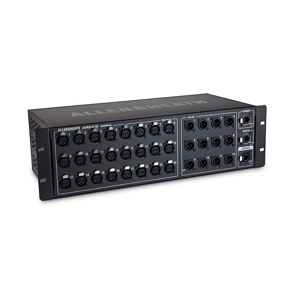 Allen and Heath AR2-2412 24-Input/12-Output Audio Rack for GLD Series (Black)