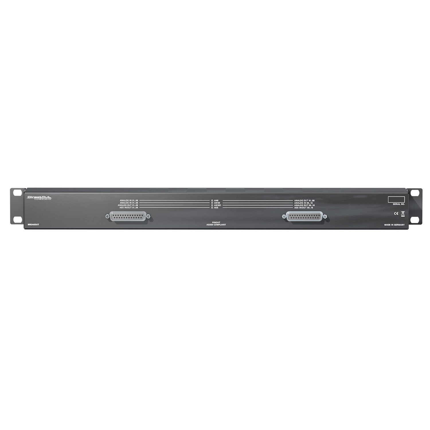 DirectOut BREAKOUT.AN8 - 8-Channel DB25 to XLR I/O Breakout Box