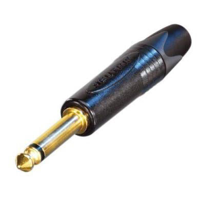Neutrik NP2X-B 1/4" Mono Male Phone Connector Gold Plated