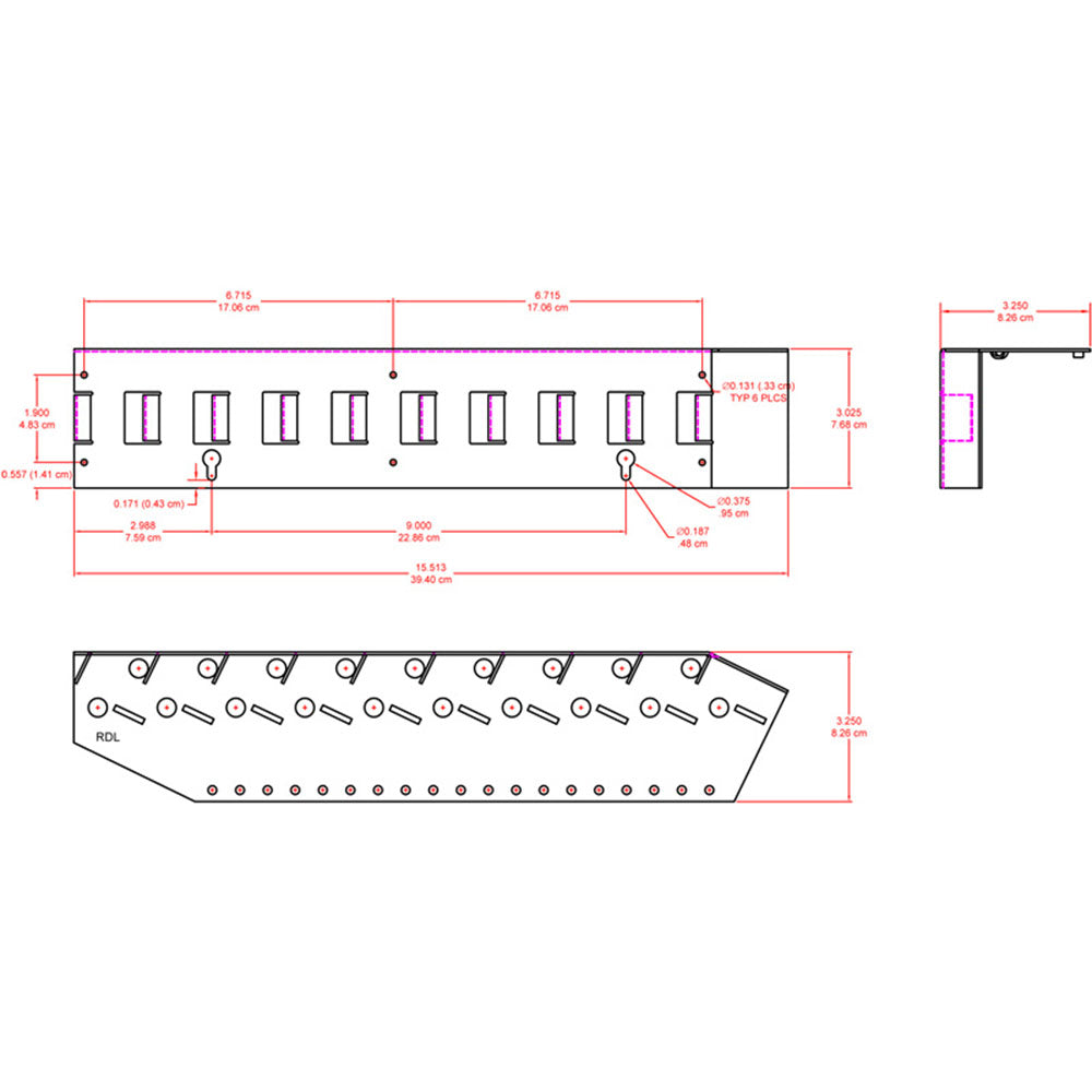 RDL SR-10 Stick-On Mounting Rack Provides Mounting Of Up to 10 Stick On Units