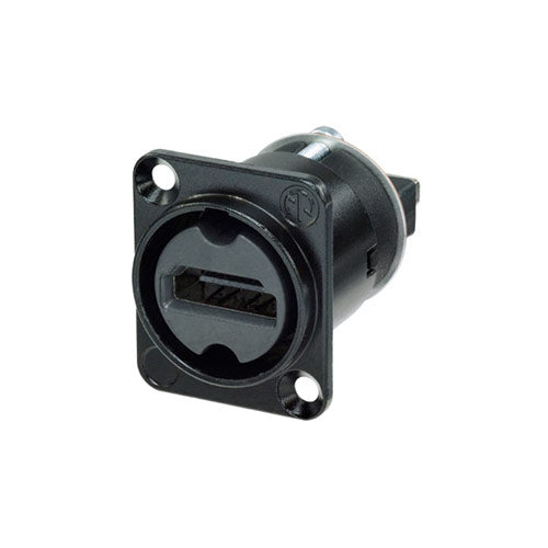 Neutrik NAHDMI-W-B Panel Mount HDMI Feed Through - Black