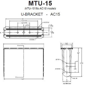 JBL MTU-15-WH U Bracket Mount for AC15 (White)