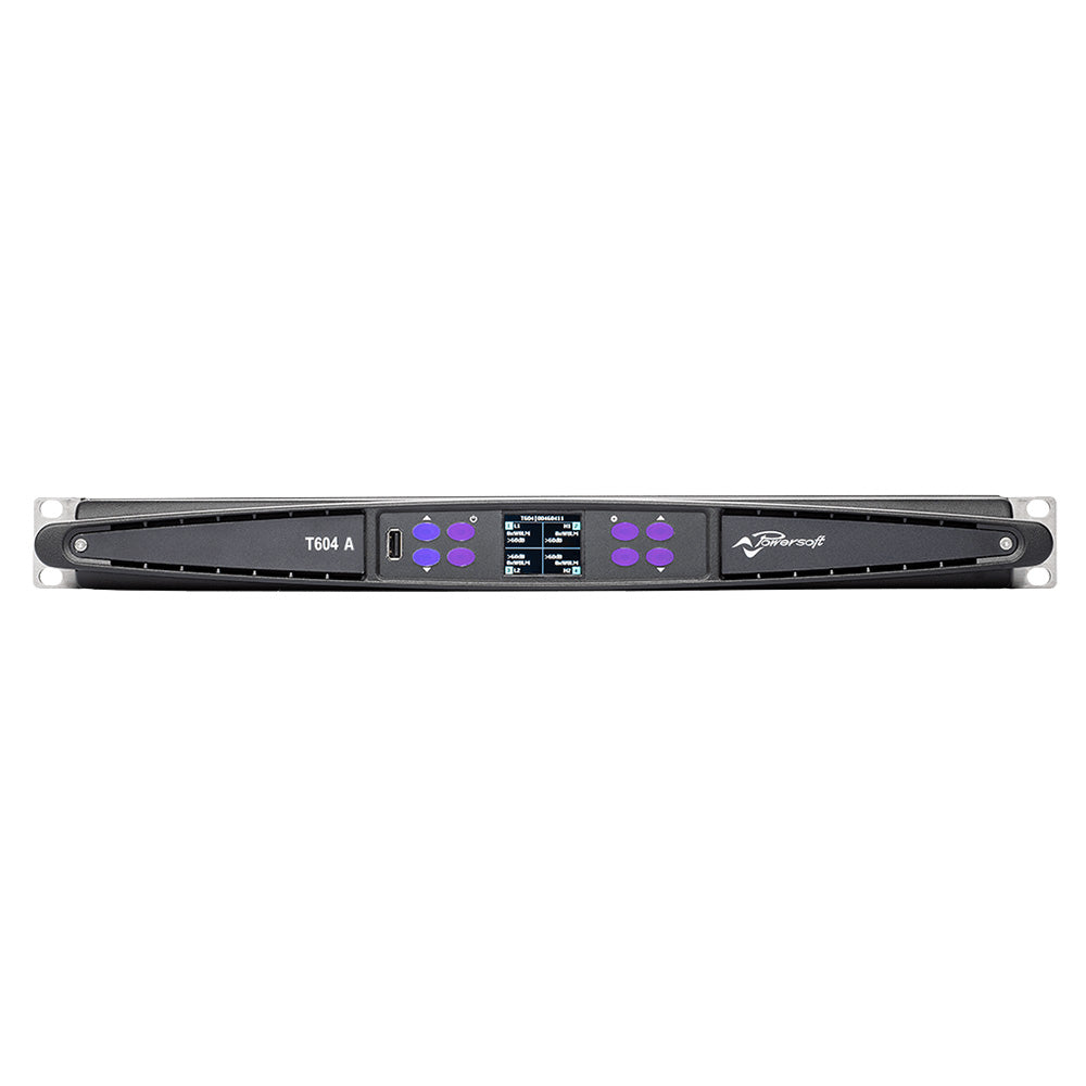 Powersoft T604 A - Four-Channel High-Performance Power Amplifier with DSP