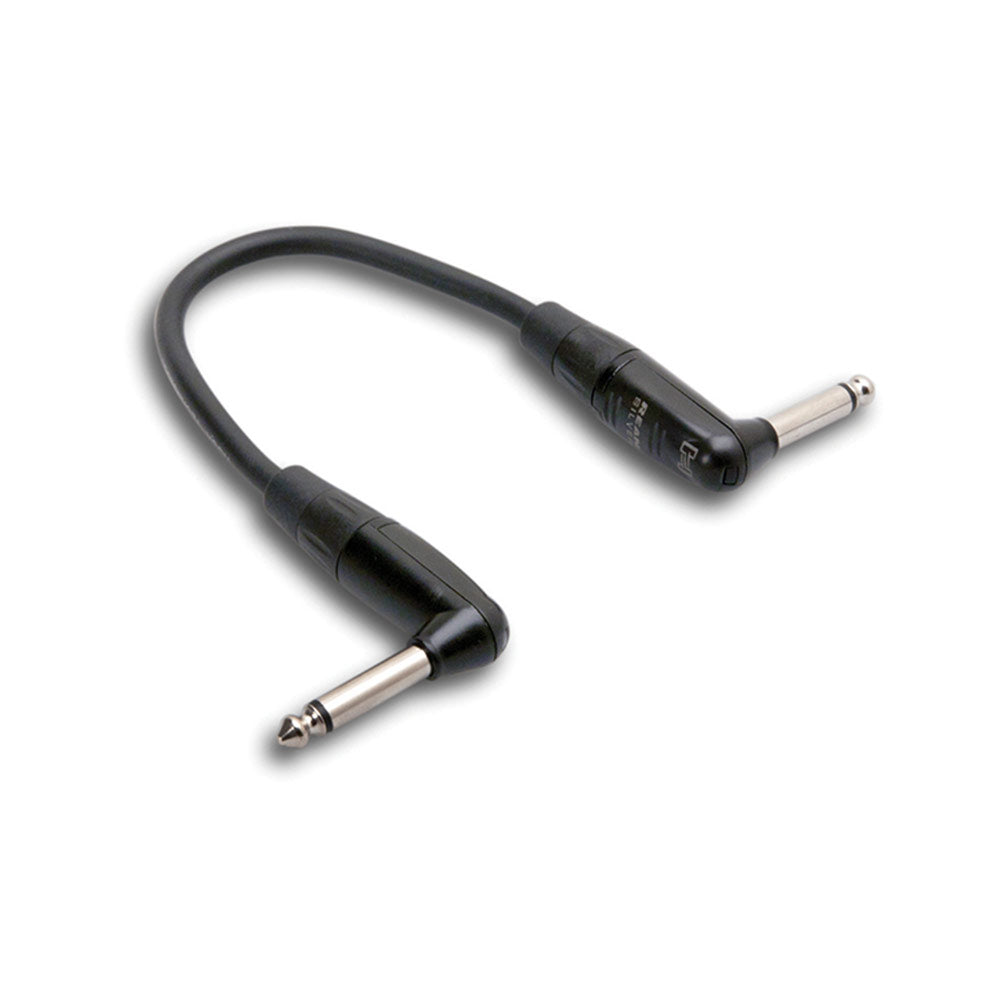 Hosa HGTR-001.5RR Pro Guitar Patch Cable, REAN Right-angle to Same, 18 inches