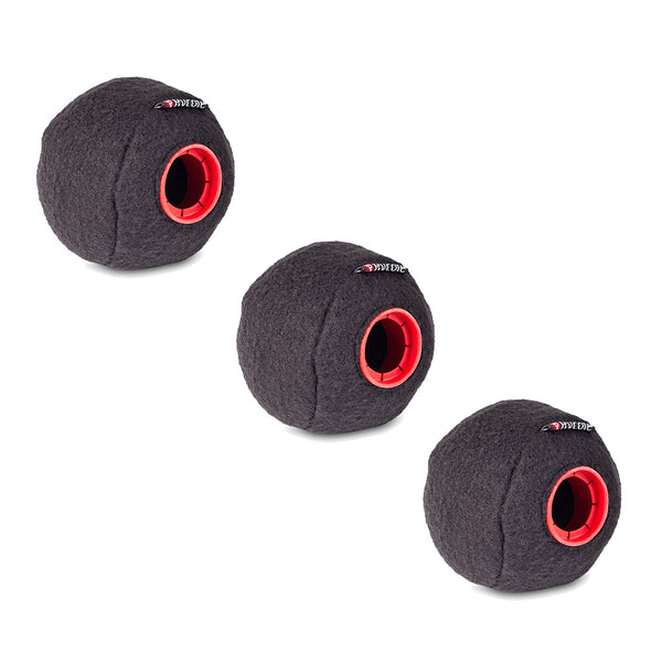 Rycote 74544 Baseball 24/25Mm Felt-Covered Boompole Microphone Windscreens (3 Pack)