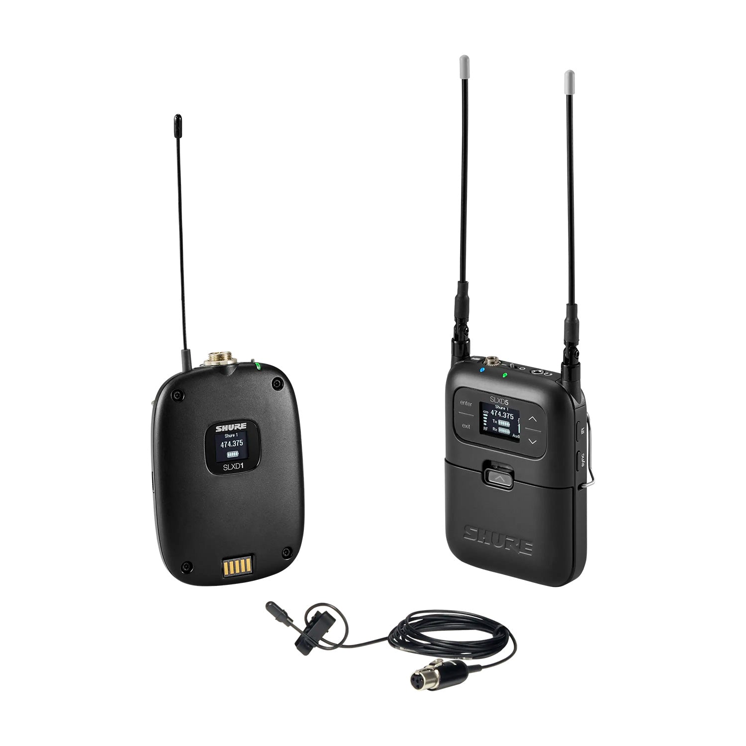 Shure SLXD15/DL4B - Portable Wireless System with DL4B Lavalier Microphone (G58 Band / 470-514 MHz)