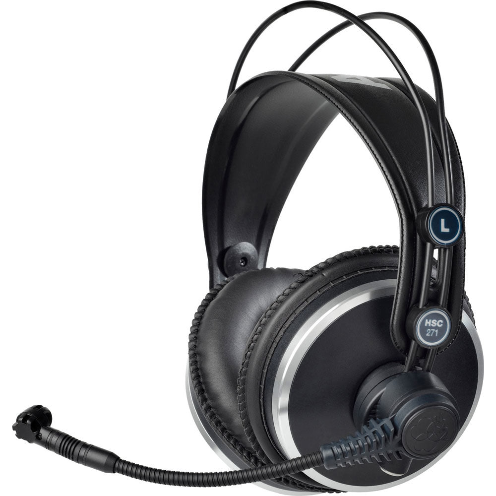AKG HSC271 Professional Around-Ear Broadcast Headset with Condenser Microphone (Requires Cable)
