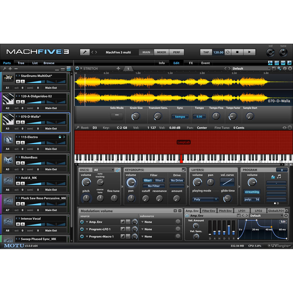 MOTU MachFive 3 Creative Universal Sampler (VST/AU/RTAS) (Competitive Upgrade)