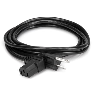 Hosa PWC-141.5R Power Cord, Right-angle IEC C13 to NEMA 5-15P, 1.5 feet