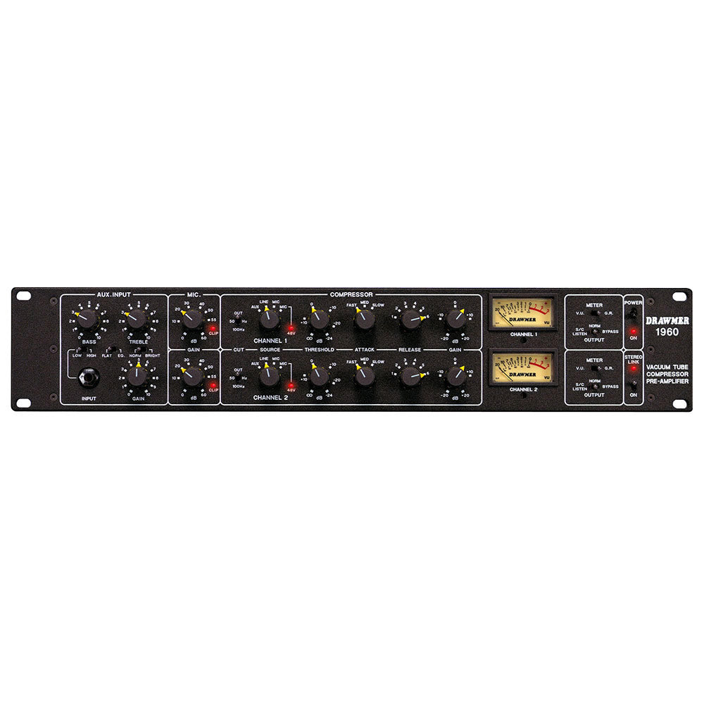 Drawmer 1960 Dual Channel Mic Preamp/Vacuum Tube Compressor