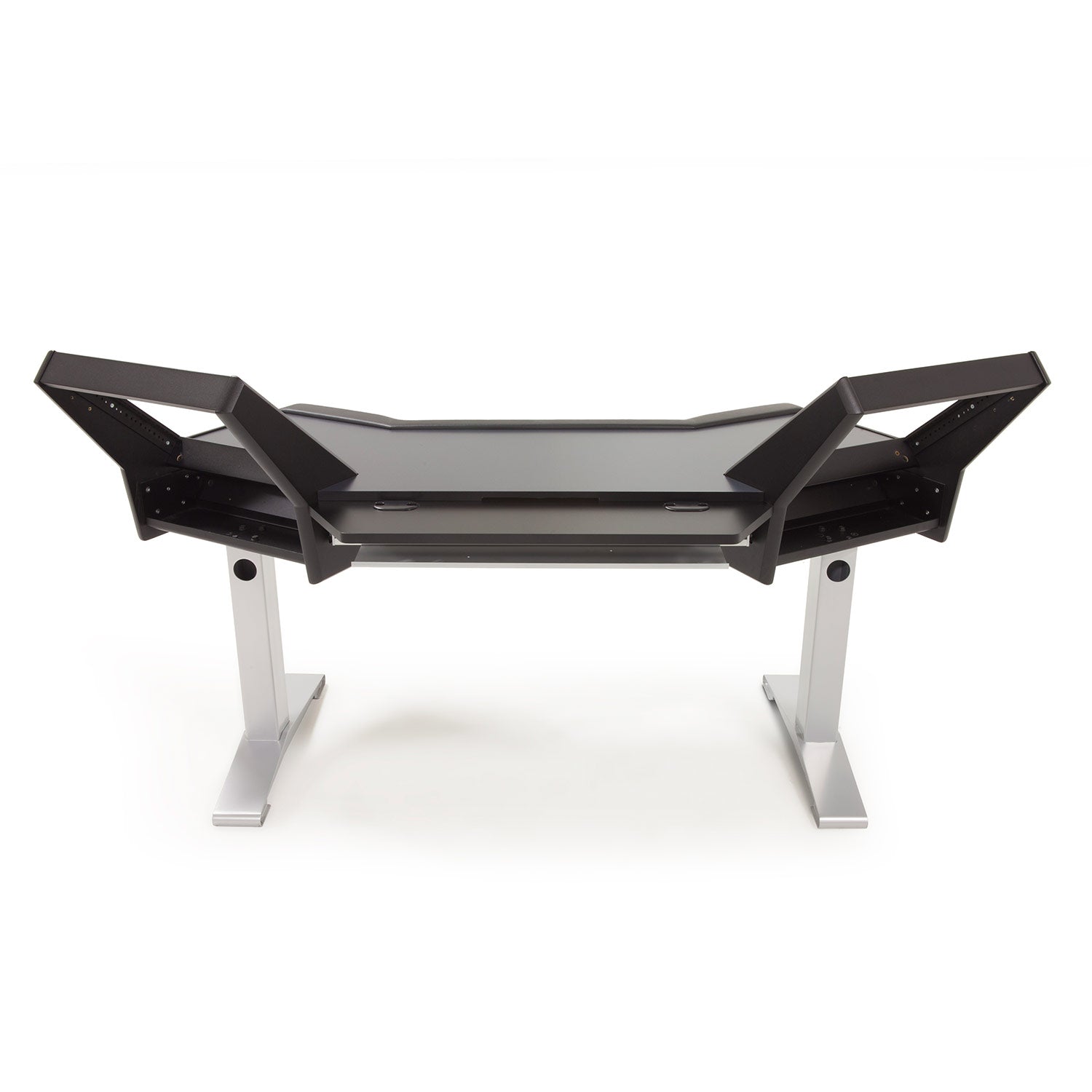 Argosy HALO-H-B-S Halo Desk W/Black End Panels And Silver Legs