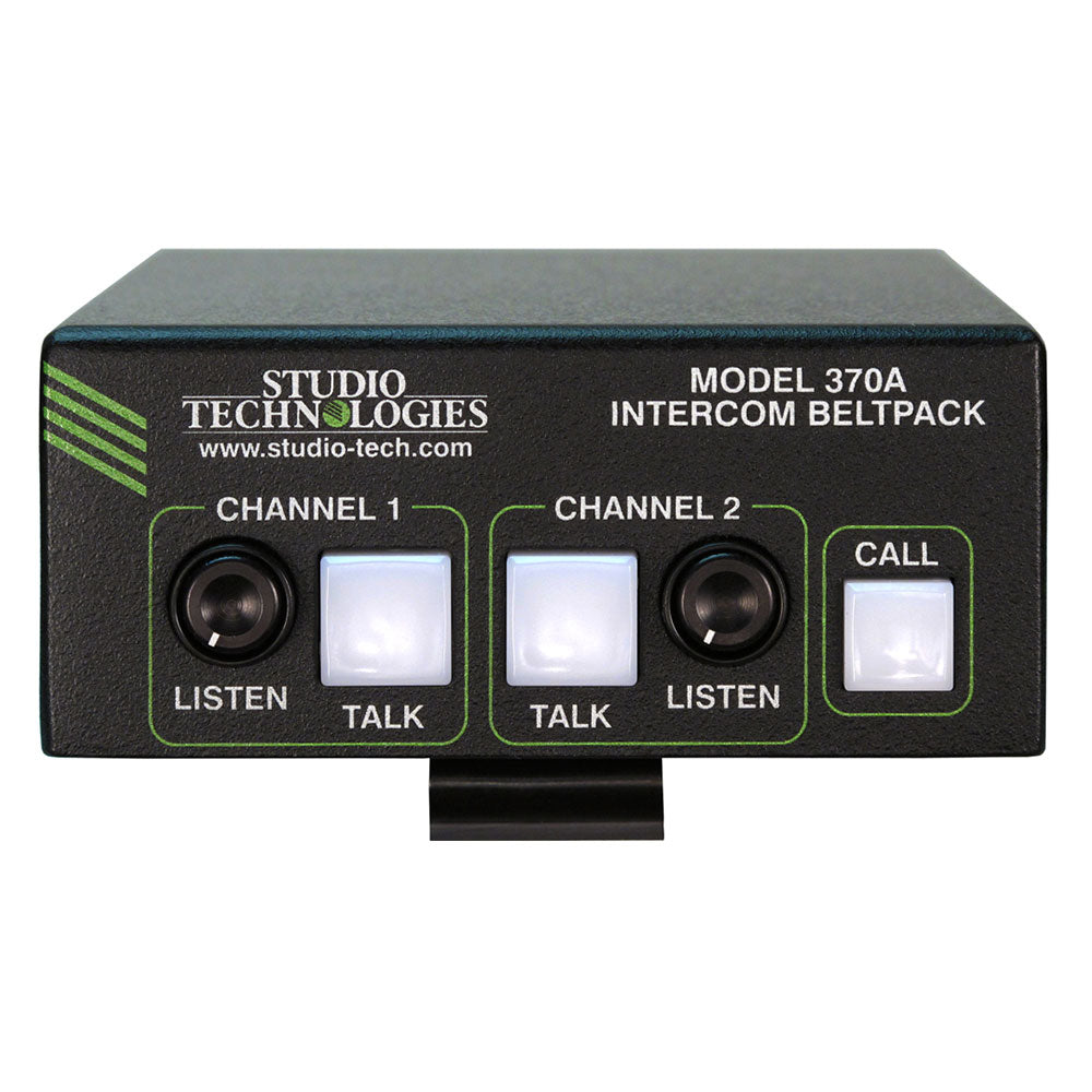 Studio Technologies Model 370A Dante Intercom Beltpack (2 Channel / 5-Pin XLR)