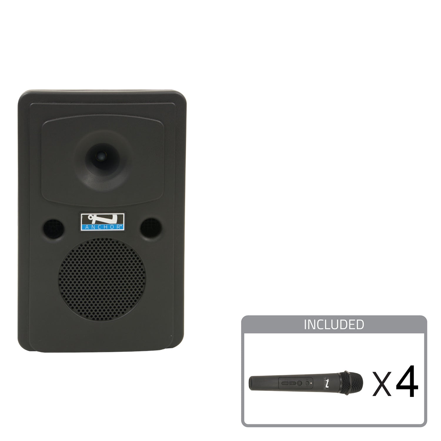 Anchor Audio Go Getter 2 System X4 - Portable PA Package with 4x Wireless Handheld Microphones