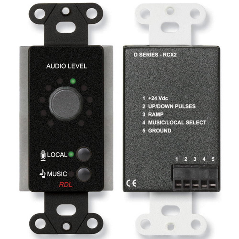 RDL DB-RCX2 Room Control for RCX-5C Room Combiner (Black)