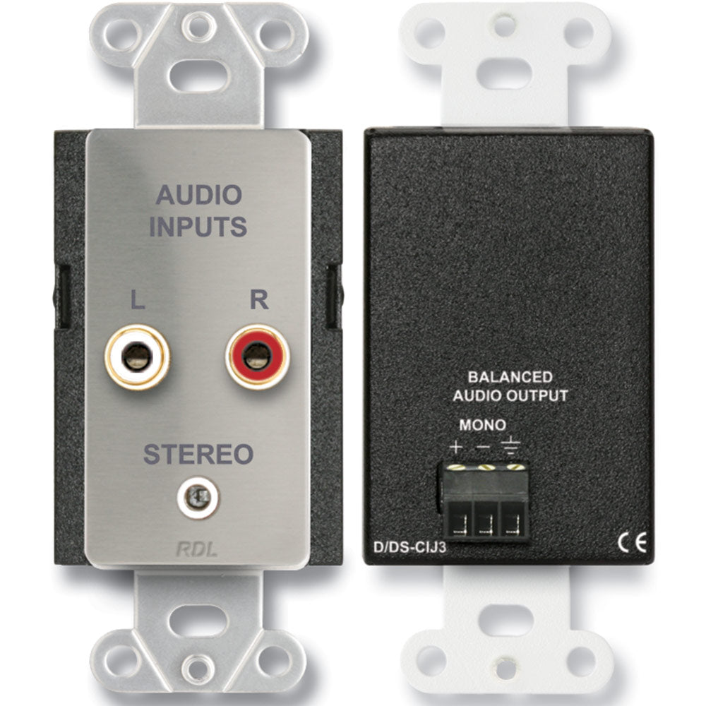 RDL DS-CIJ3C Consumer Input Jacks Ð Mono - Custom Engraving Option