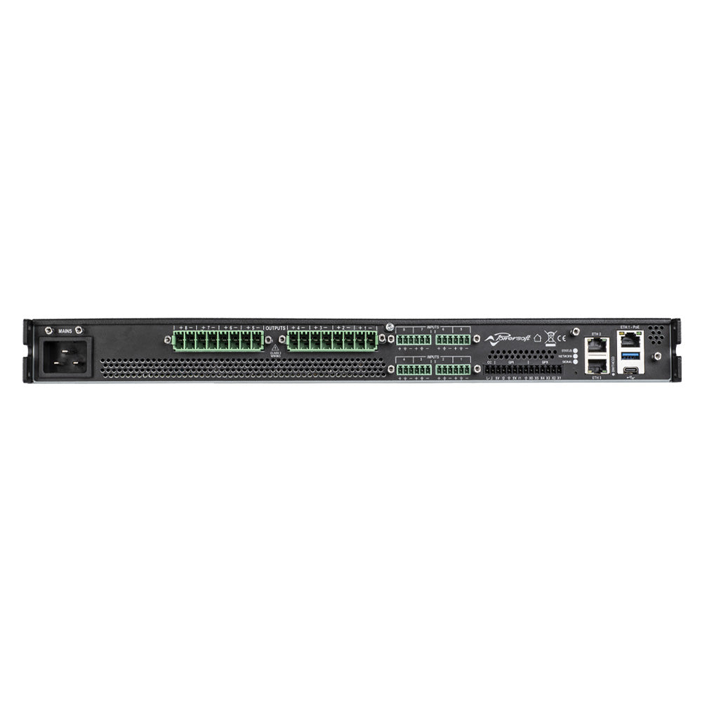 Powersoft Unica 8M 8K8 - 8000W Eight-Channel Cloud-Based Amplifier Platform
