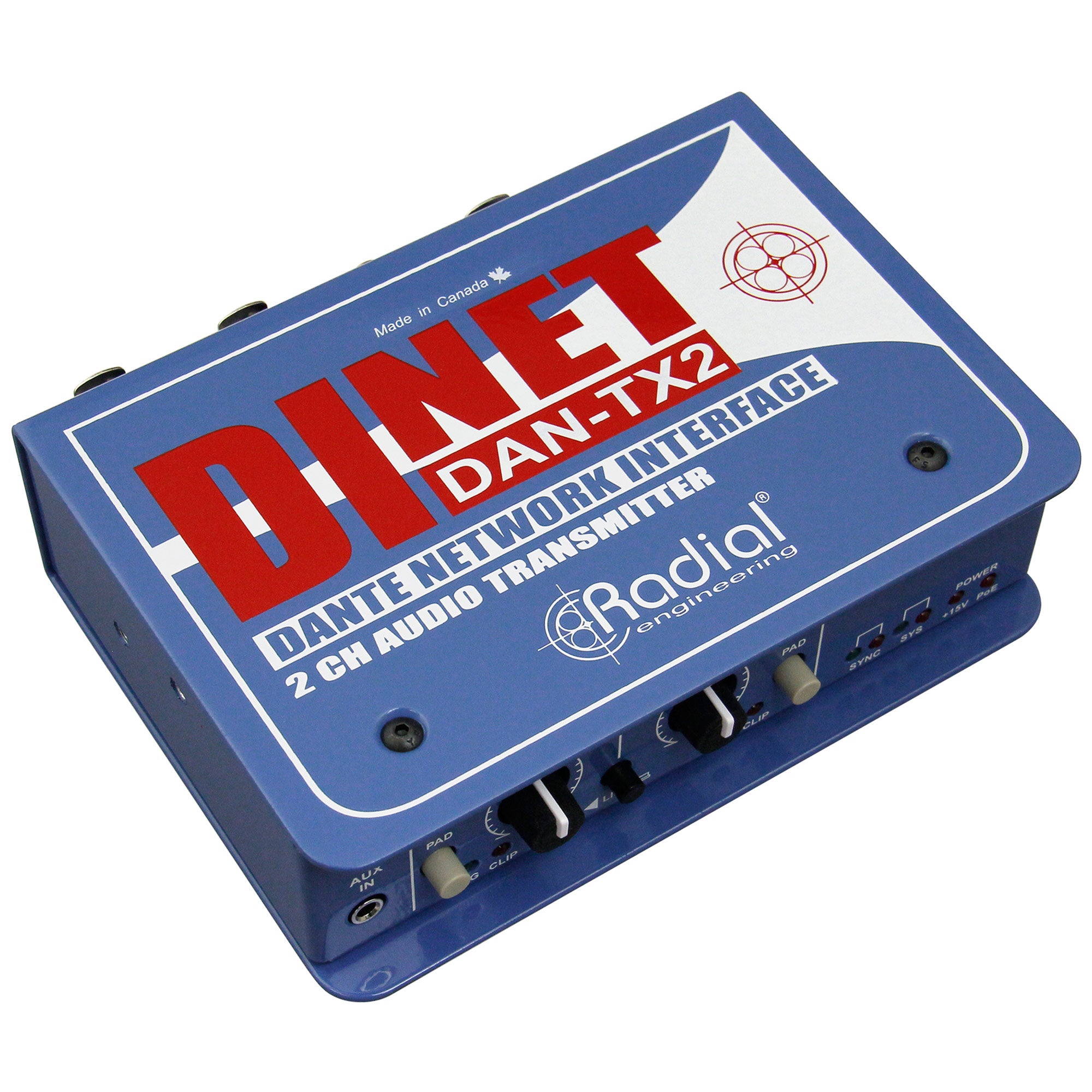Radial Engineering DiNET DAN-TX2 - 2-Channel Dante Network Transmitter
