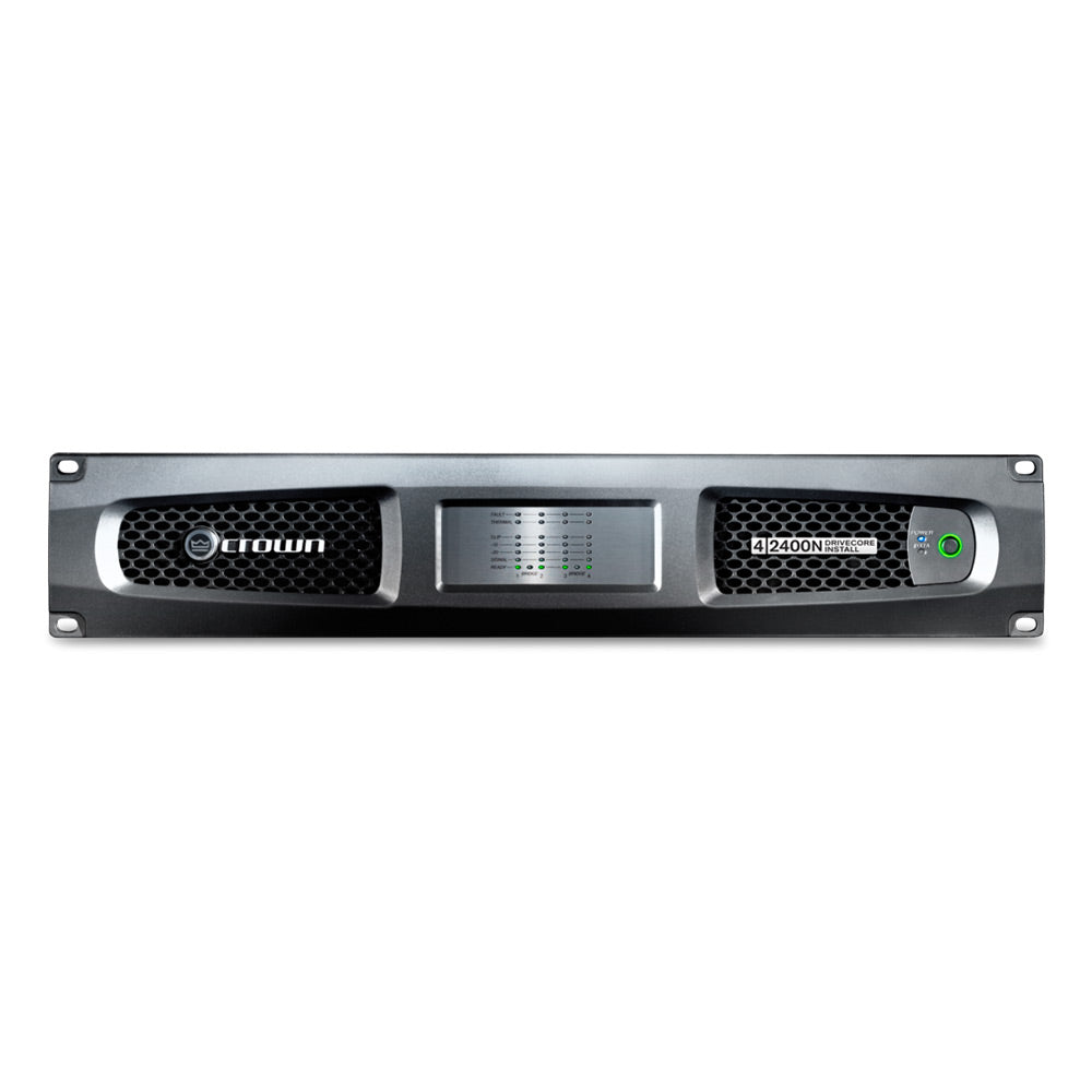 Crown DCi 4|2400N Four-Channel 2400W @ 4 Ohm Power Amplifier with BLU link, 70V/100V