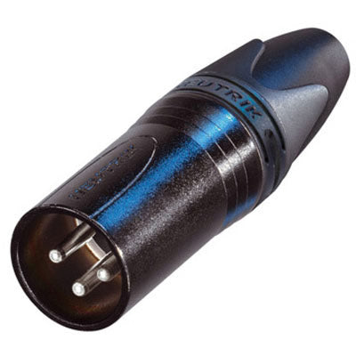 Neutrik NC3MXX-BAG XX Series 3 Pin Male Cable Connector - Black/Silver