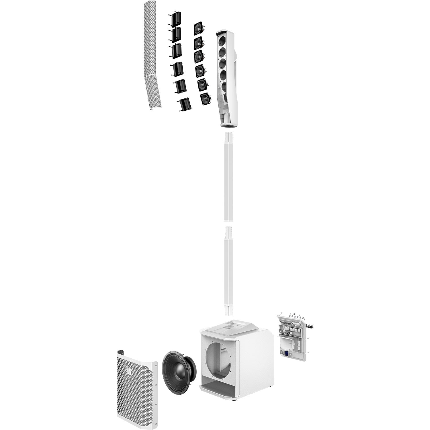 Electro-Voice EVOLVE30M - Portable Powered Column PA System (White)