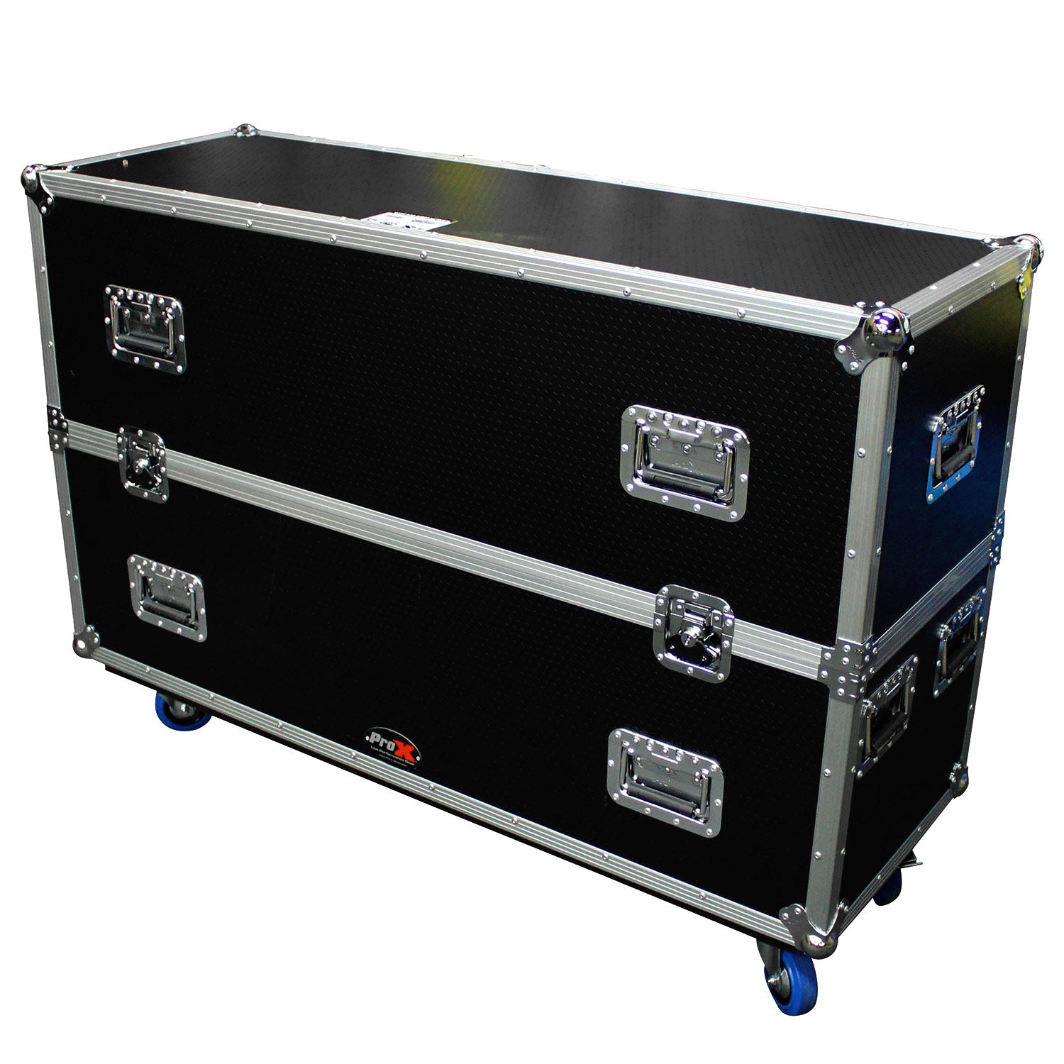 ProX XS-LCD4350WX2 - Dual 43"/50" Universal W/ 4X 4" Blue Casters