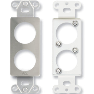 RDL DS-D2 Double plate for standard and specialty connectors (Stainless) - Custom Engraving Option