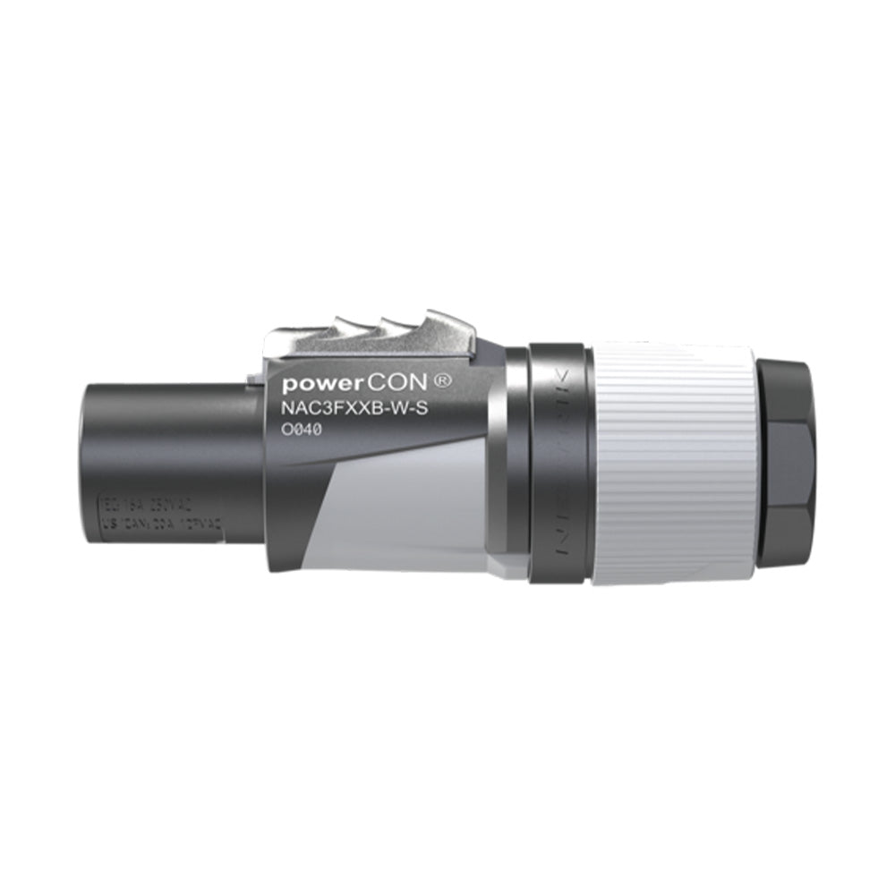 Neutrik NAC3FXXB-W-S - PowerCON Locking AC Mains Output Cable Connector (Gray)