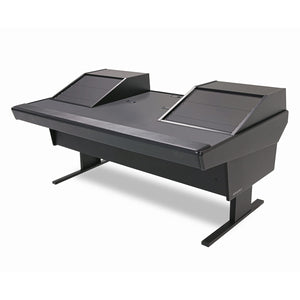 Argosy 70-70V2R1003-B-B Universal 70V Series W/25" Flat Desk Insert, 2)Vr1003 Rack Units & Black End Panels