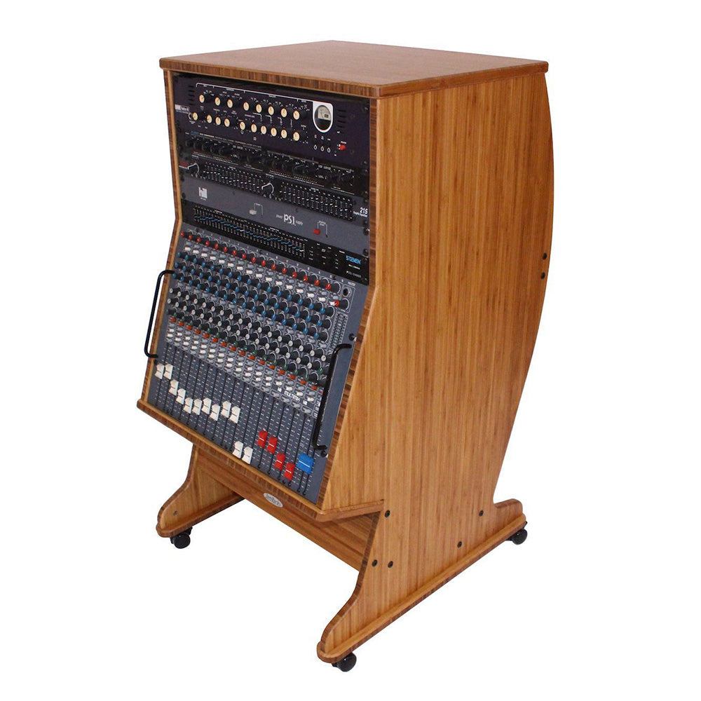 JamRacks 6/8 Rack - 6U over 8U Bamboo Rack with Casters
