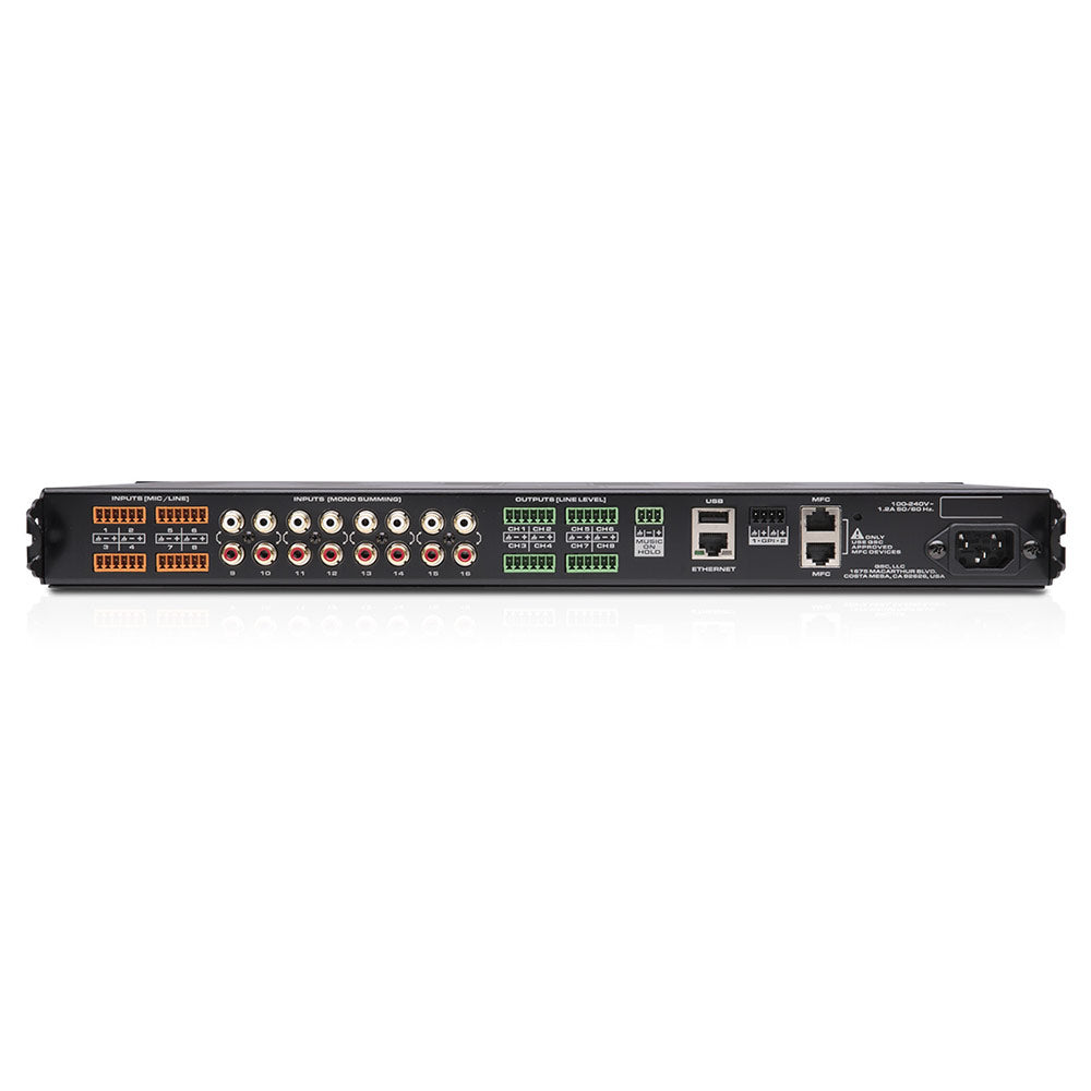 QSC MP-M80 - 16-Input 8-Output Music and Paging Mixer