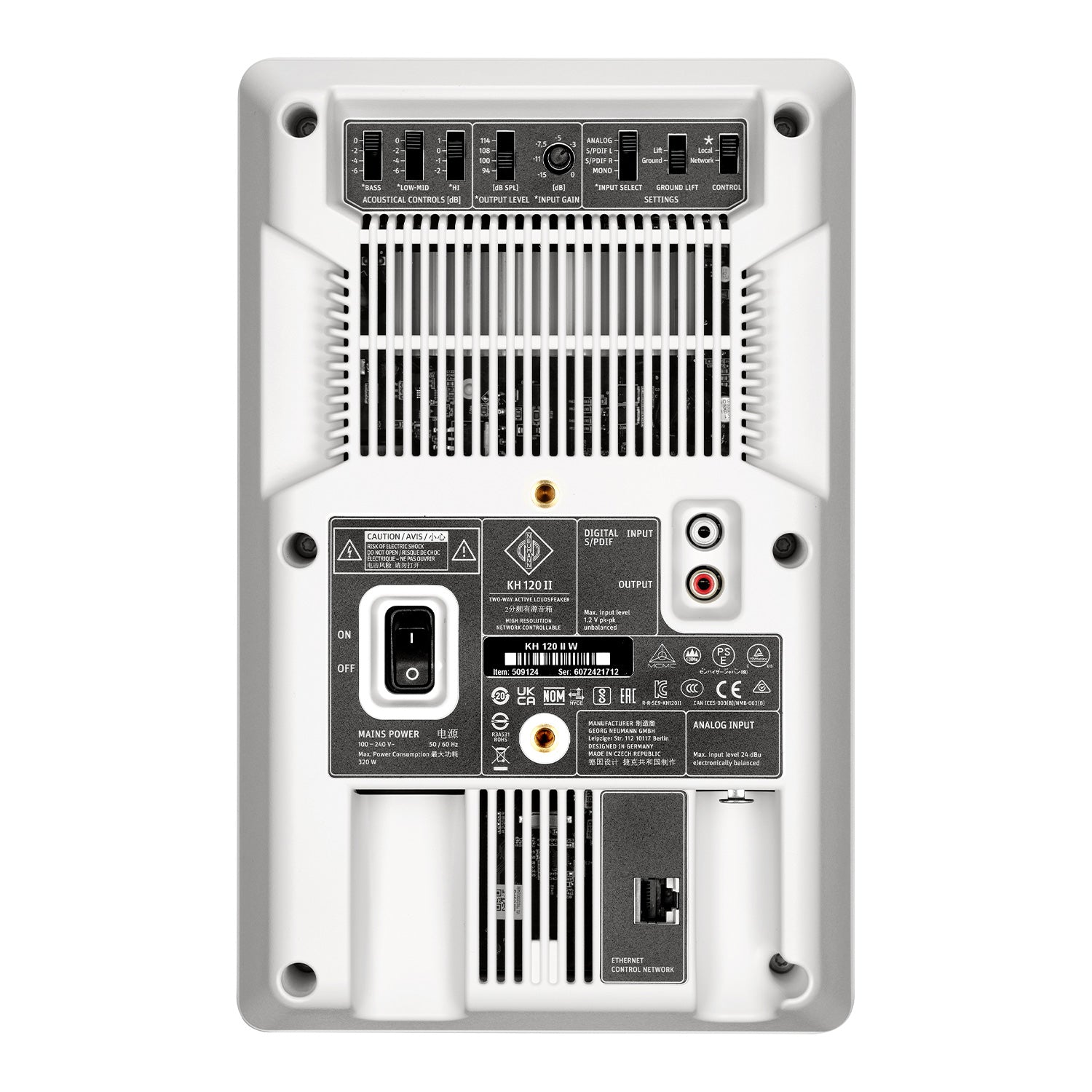 Neumann KH 120 II - Active 2-Way DSP-Powered Nearfield Studio Monitor (White)