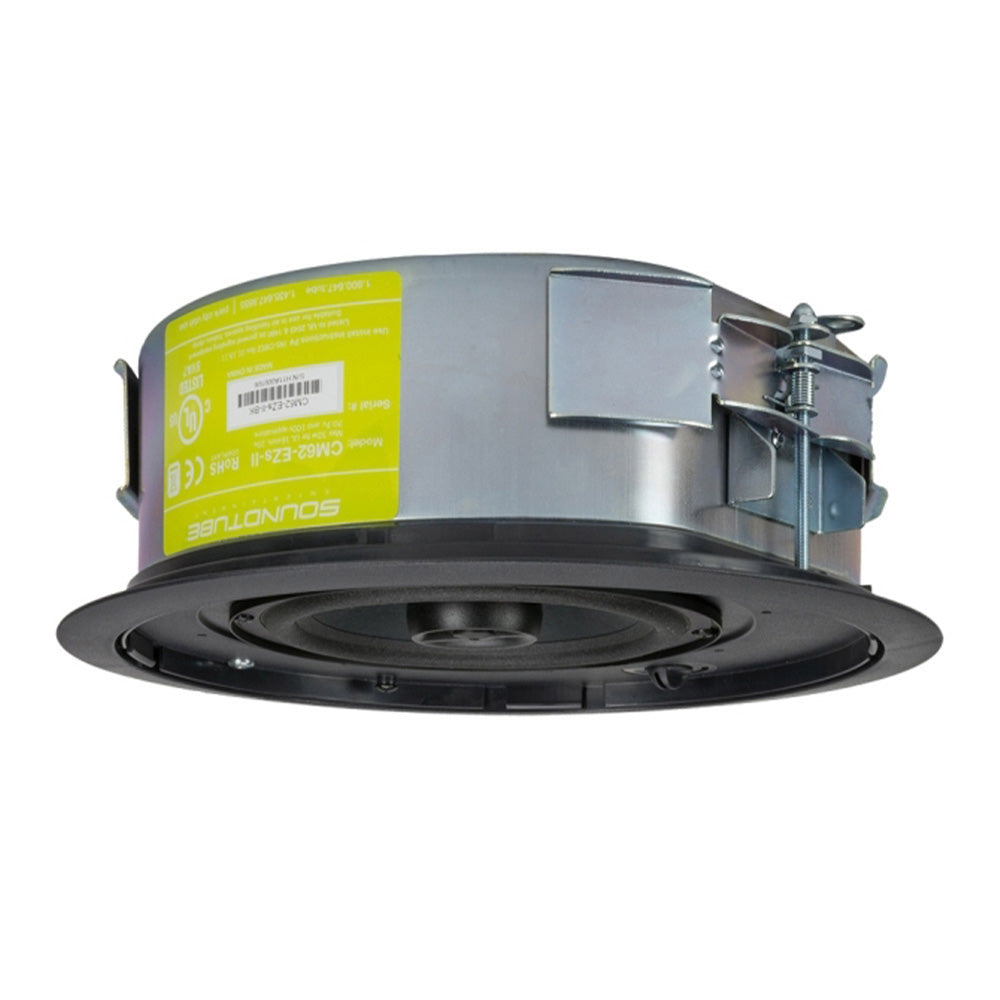 Soundtube CM62-EZS-II-BK - Two-Way 6.5-Inch In-Ceiling Loudspeaker with Short Can (Black)