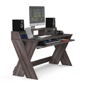 Glorious Sound Desk Pro - Production or Editing Studio Desk (Walnut)