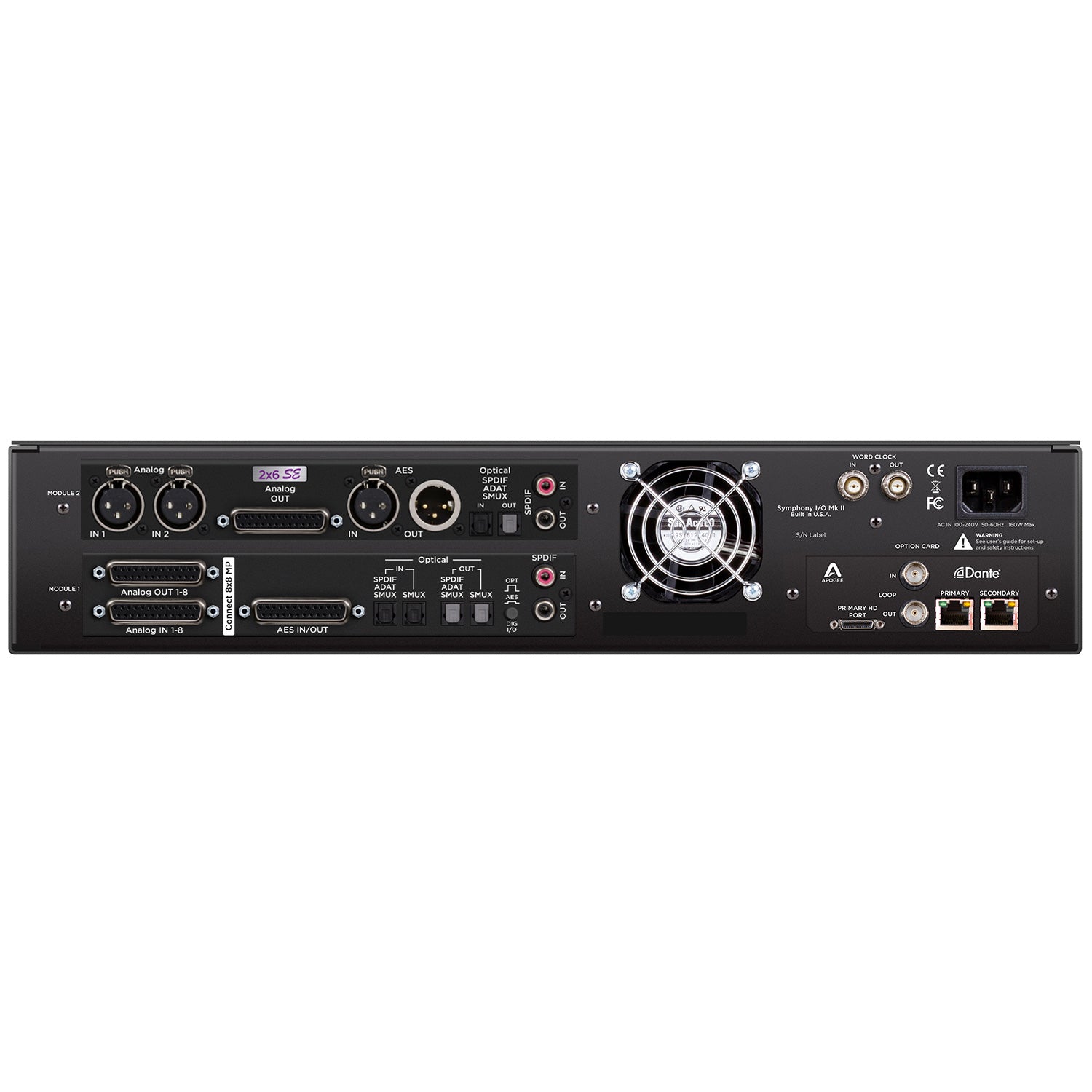 Apogee Symphony I/O MkII SE - Flagship Audio Interface (Dante/HDX / 8x8 Mic Pre / 2x6 Analog)