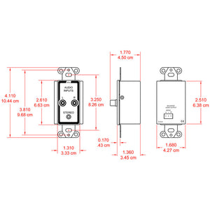 RDL D-CIJ3 Consumer Input Jacks Ð Mono - Custom Engraving Option