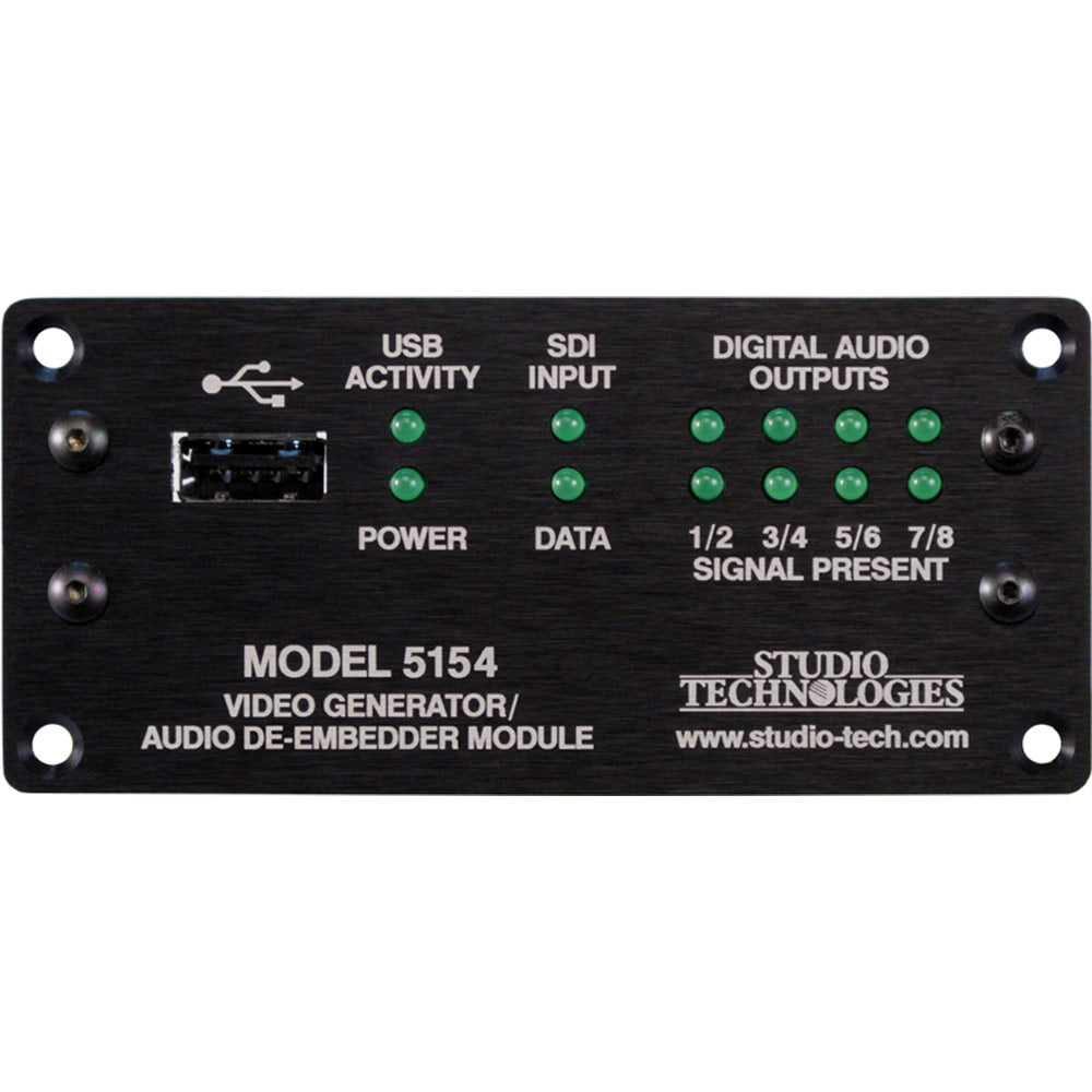 Studio Technologies Model 5154-05 Video Generator/Audio De-Embedder Module with Optical Input