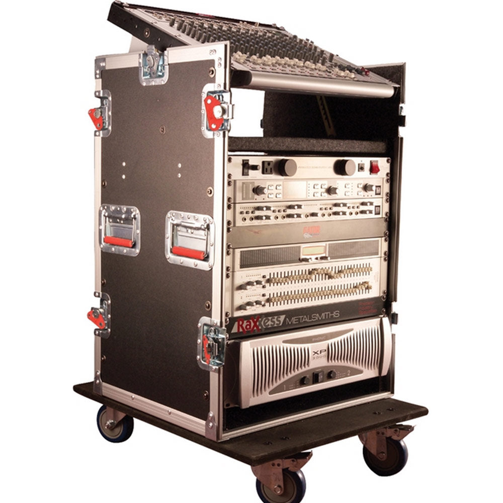 Gator G-TOUR 10X16 PU ATA Style Pop-Up Console Rack Road Case with 10U Top over 16U Bottom