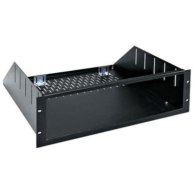 Middle Atlantic RSH4A4X Four Space Anodized Black Brushed Custom Rack Shelf - 17.5" Deep