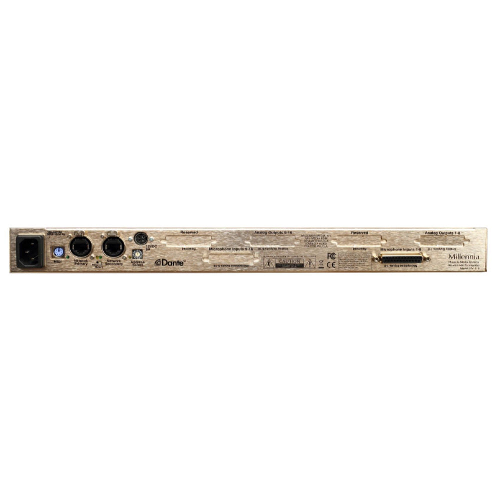 Millennia HV316/8 - 8-Channel Remote Controlled Dante Microphone Preamp