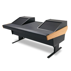 Argosy 70-70V2R1003-B-O Universal 70V Series W/25" Flat Desk Insert, 2)Vr1003 Rack Units & Oak End Panels