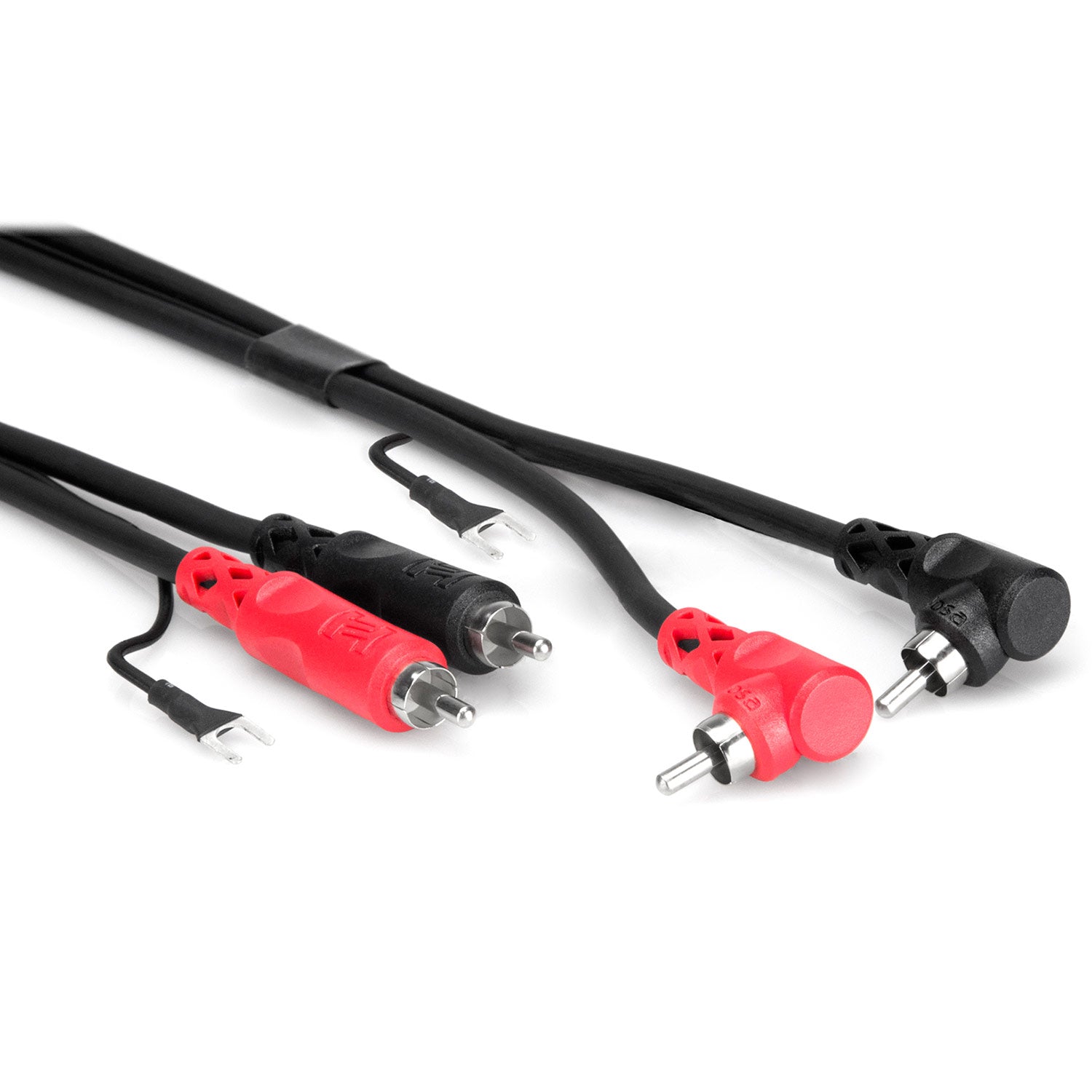 Hosa CRA-201DJ Dual RCA to Same with Ground Wire Stereo Interconnect, 3.3 feet