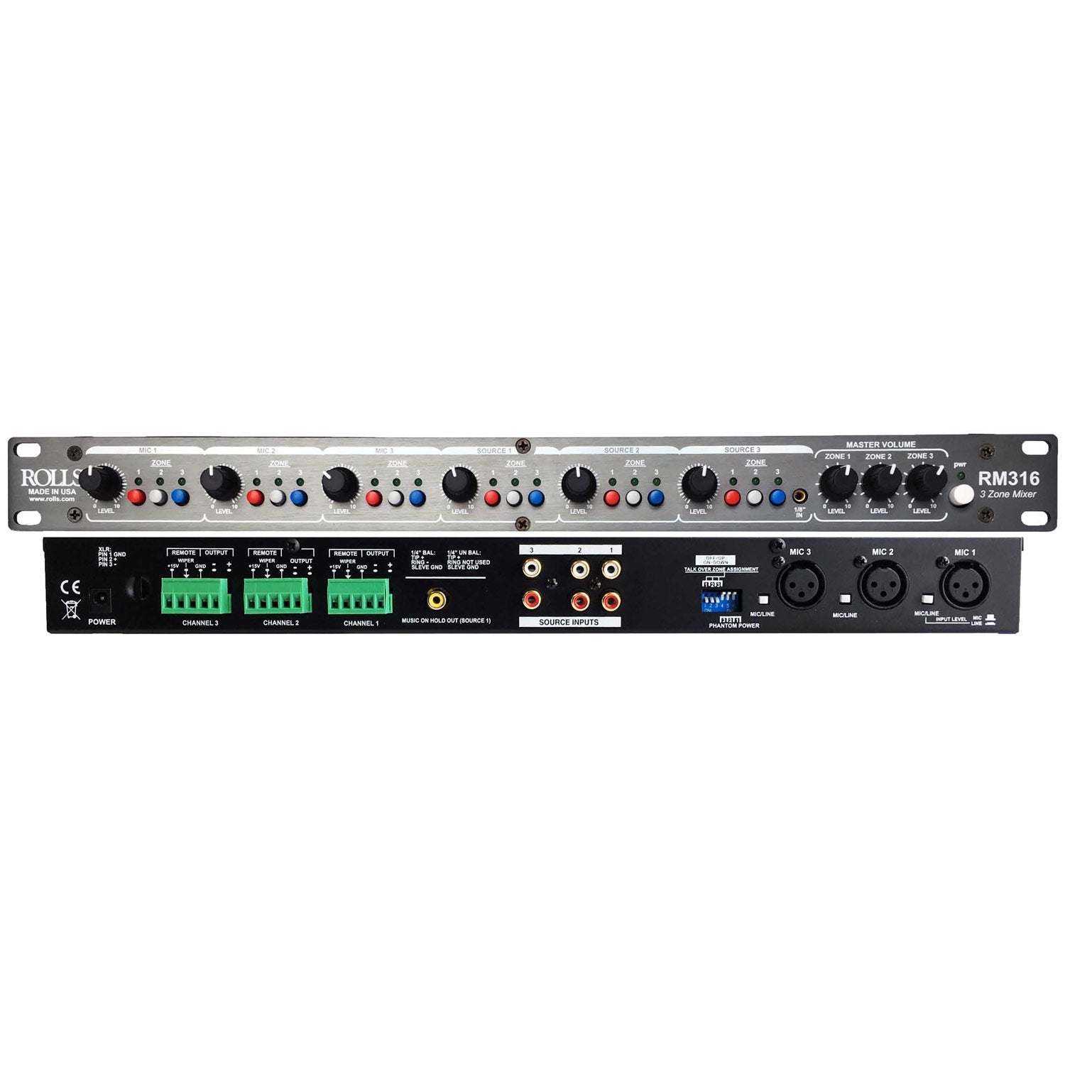 Rolls RM316 Three Zone Mixer
