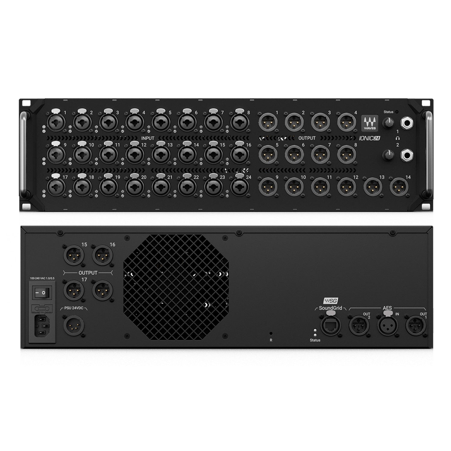 Waves IONIC 24 - 24-Input 18-Output SoundGrid Stagebox with Waves Signature Preamps